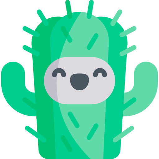 cactus Kawaii Flat icono