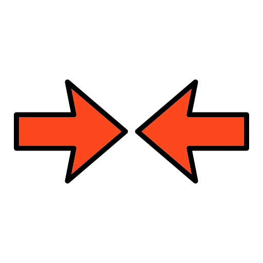反対の矢印 Generic Outline Color icon