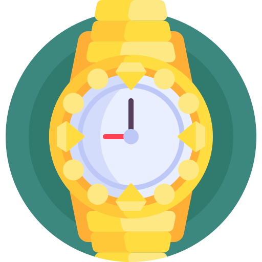 reloj Detailed Flat Circular Flat icono