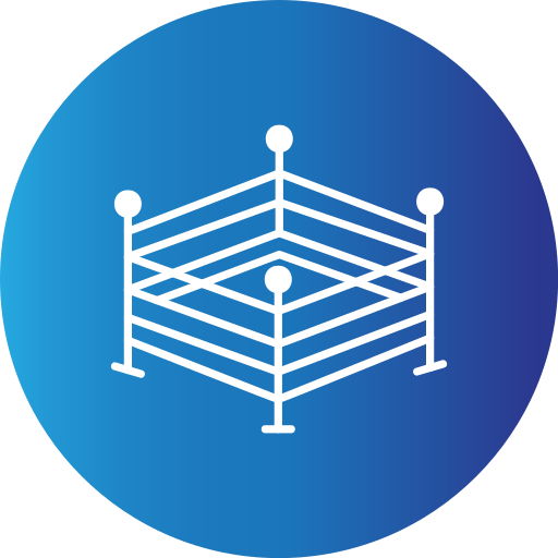 ring de boxeo Generic Blue icono