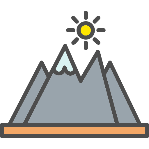 montagna Generic Outline Color icona