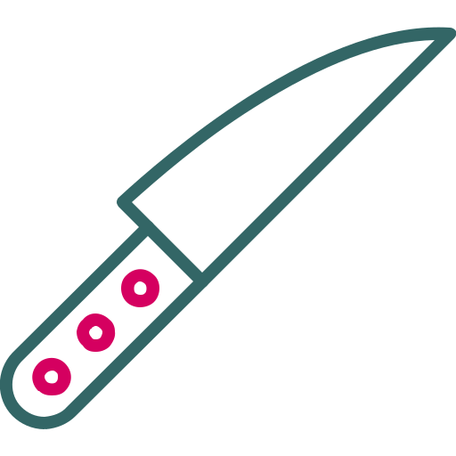 cuchilla de corte Generic Outline Color icono