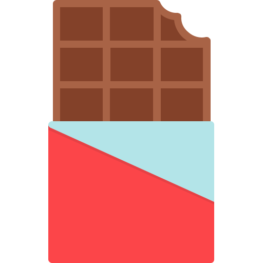 barretta di cioccolato Generic Flat icona