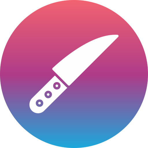 coltello da taglio Generic Flat Gradient icona