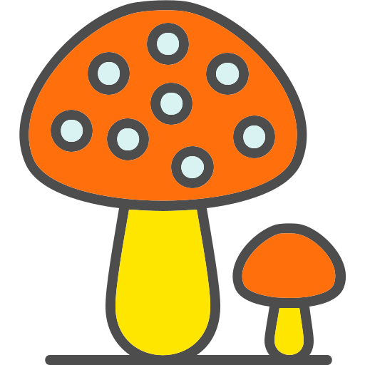 Mushroom Generic Outline Color icon