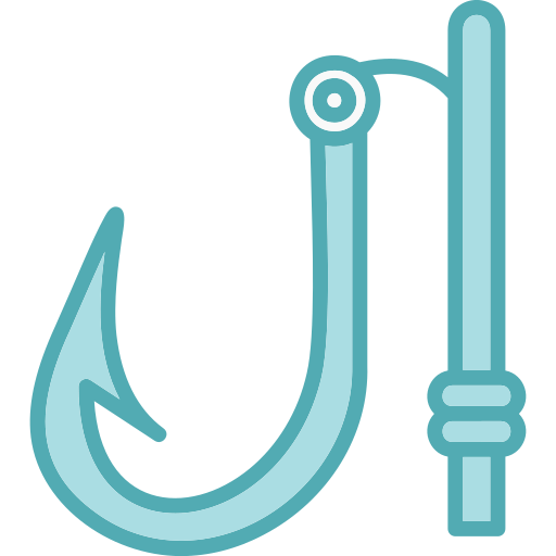 Fishing hook Generic Blue icon