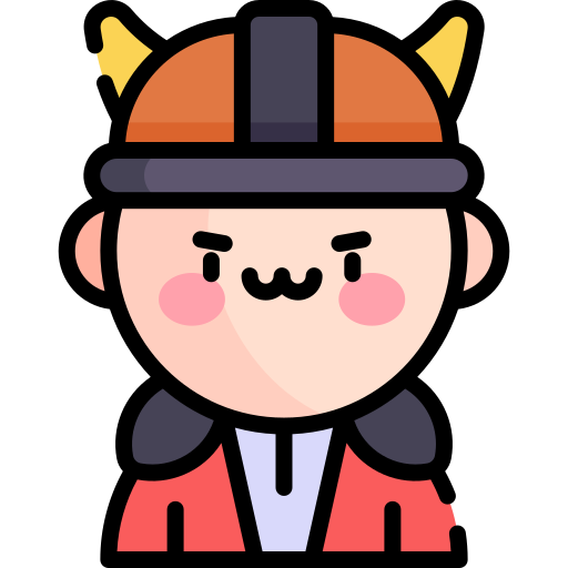 wikinger Kawaii Lineal color icon