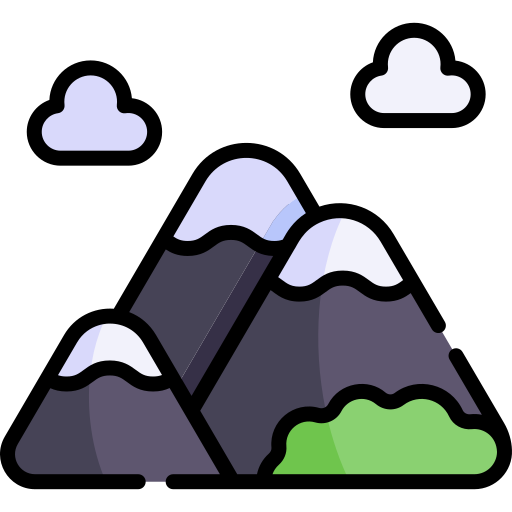 Mountain Kawaii Lineal color icon