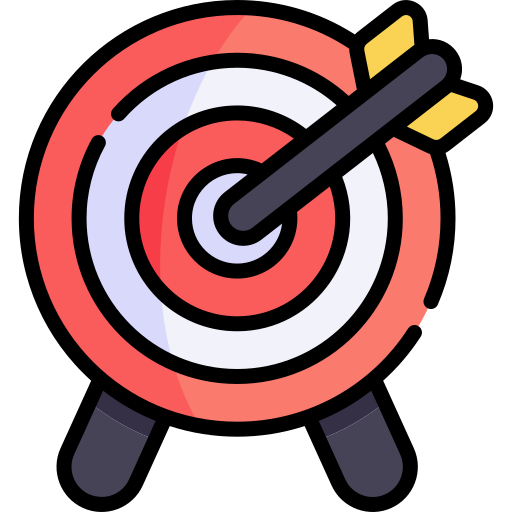 Bullseye Kawaii Lineal color icon