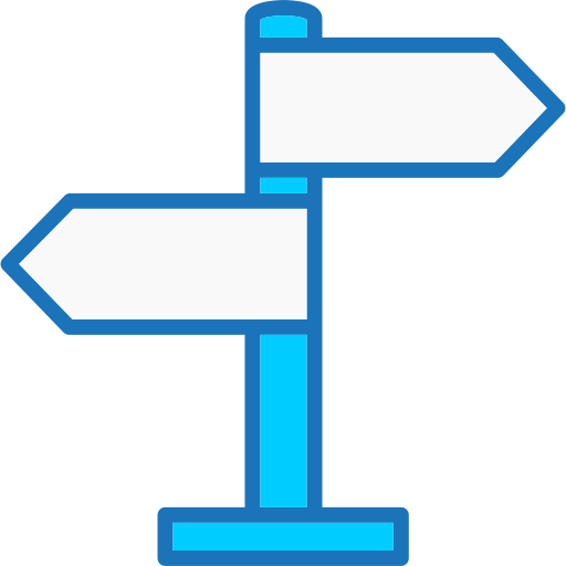 Directional sign Generic Blue icon