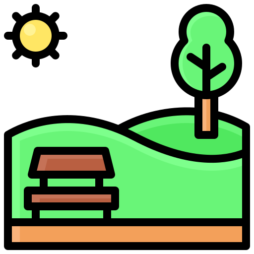 공원 Generic Outline Color icon