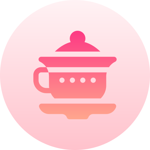 taza de té Basic Gradient Circular icono