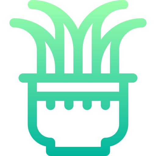 plantenpot Basic Gradient Lineal color icoon