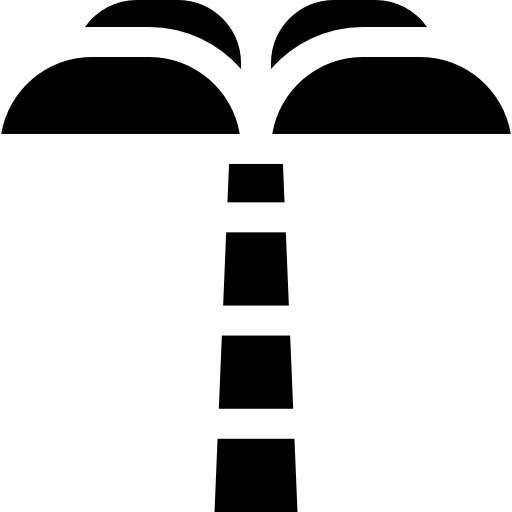 palmera Basic Straight Filled icono