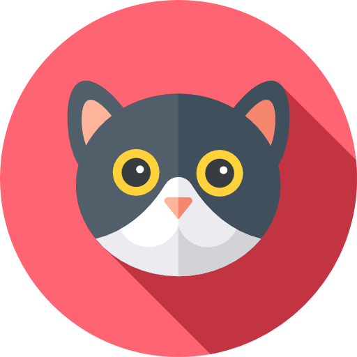 고양이 Flat Circular Flat icon