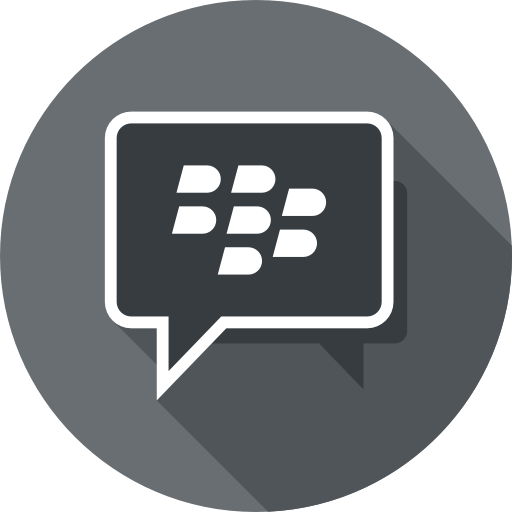 messaggero blackberry Flat Circular Flat icona
