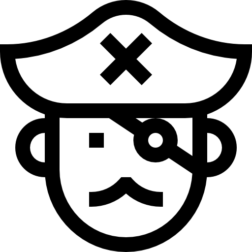 pirata Basic Straight Lineal icono