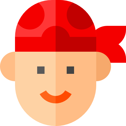 piraat Basic Straight Flat icoon