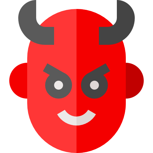 Devil Basic Straight Flat icon
