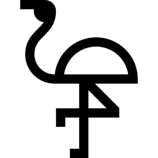 フラミンゴ Basic Straight Lineal icon