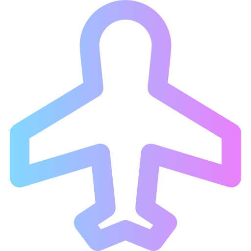 Airplane Super Basic Rounded Gradient icon
