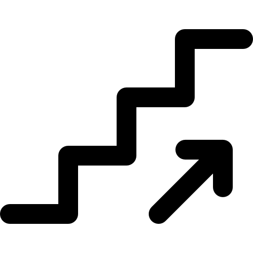 escalera Super Basic Rounded Lineal icono