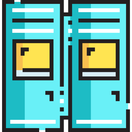 Lockers Detailed Straight Lineal color icon