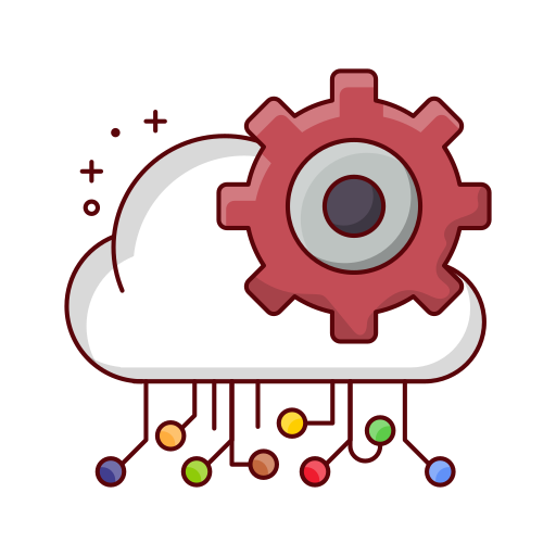 cloud dienstverlening Generic Outline Color icoon