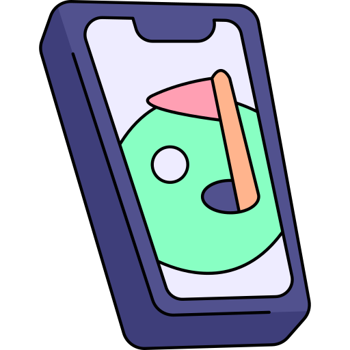 スマートフォン Generic Thin Outline Color icon