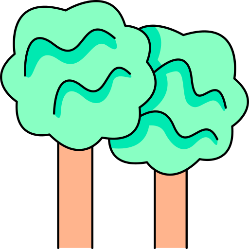 나무 Generic Thin Outline Color icon