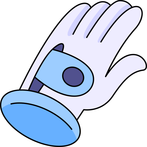 Gloves Generic Thin Outline Color icon