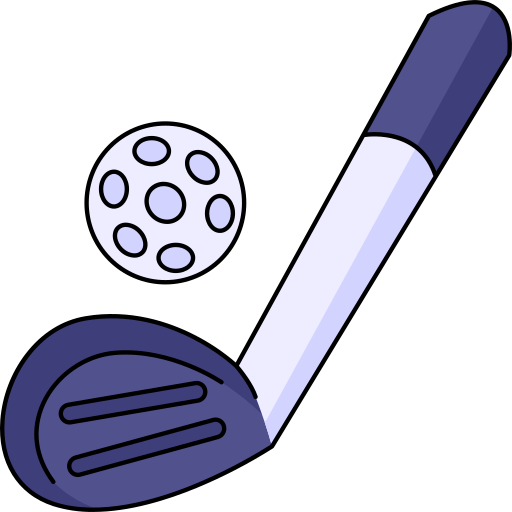 bastone da golf Generic Thin Outline Color icona