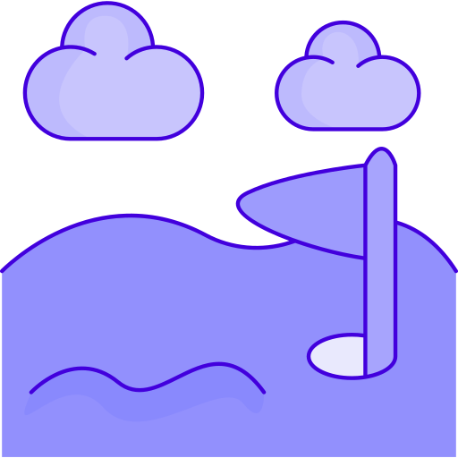 골프 Generic Thin Outline Color icon