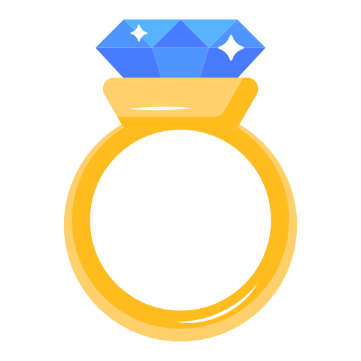 diamentowy pierścionek Generic Flat ikona