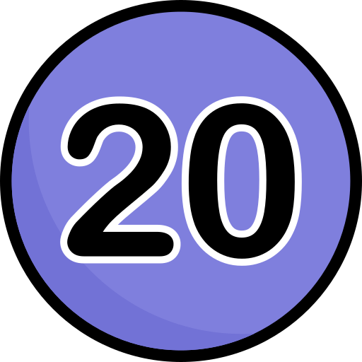 veinte Generic Outline Color icono