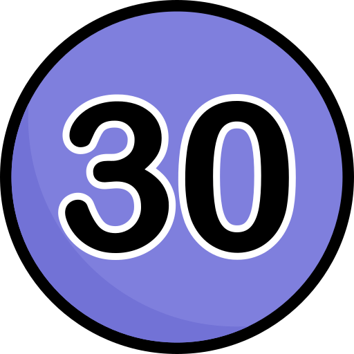 treinta Generic Outline Color icono