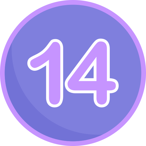 Fourteen Generic Flat icon