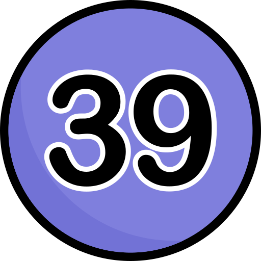 treinta y nueve Generic Outline Color icono