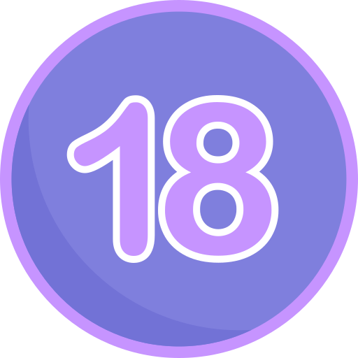 osiemnaście Generic Flat ikona