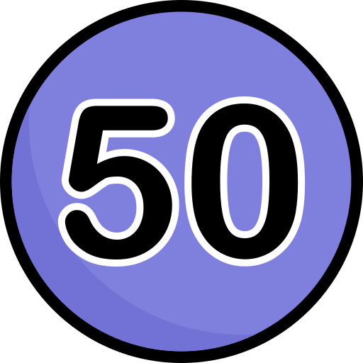 cincuenta Generic Outline Color icono