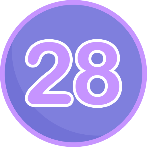 achtundzwanzig Generic Flat icon