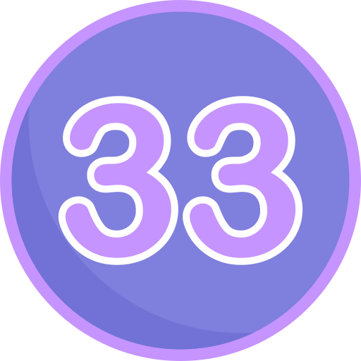 treinta y tres Generic Flat icono