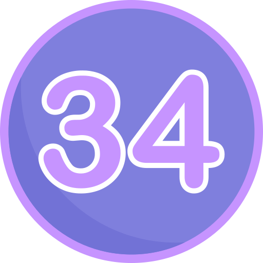 Thirty four Generic Flat icon
