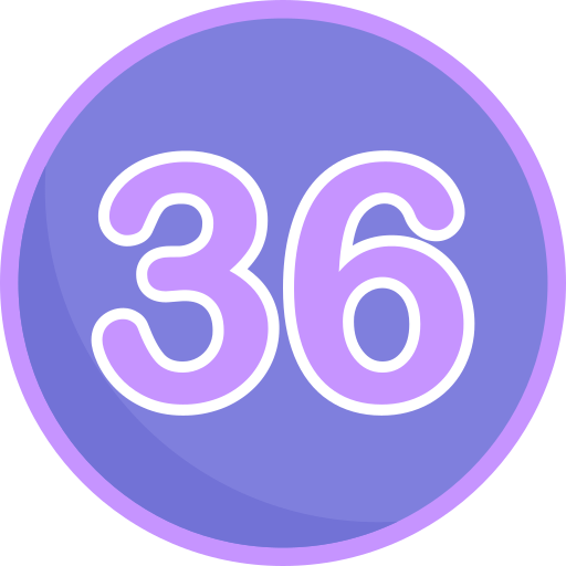 Thirty six Generic Flat icon
