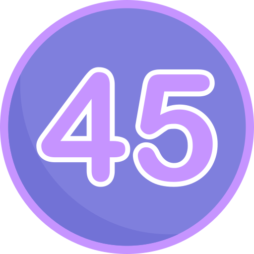 Forty five Generic Flat icon
