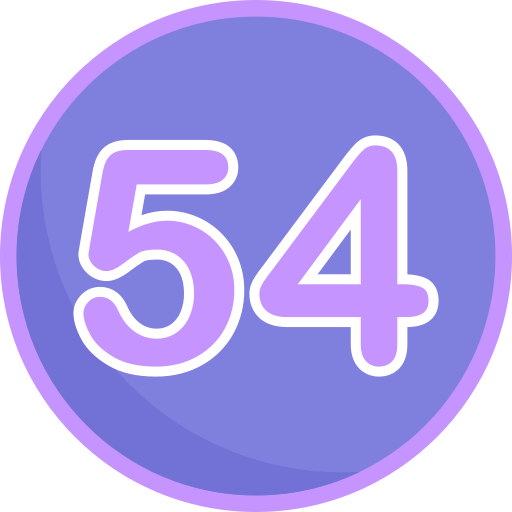 cincuenta y cuatro Generic Flat icono