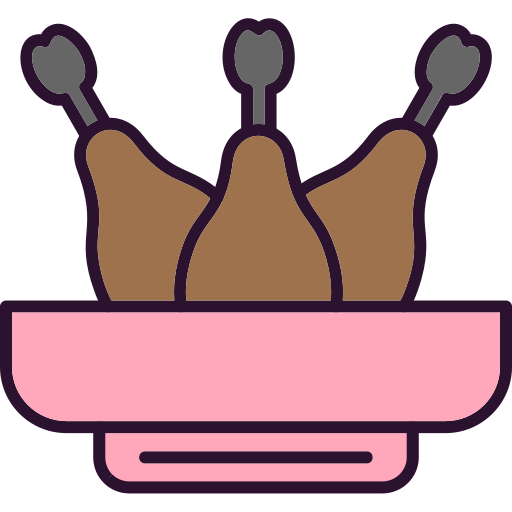cuisse de poulet Generic Outline Color Icône