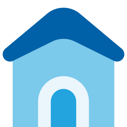 House building Generic Blue icon