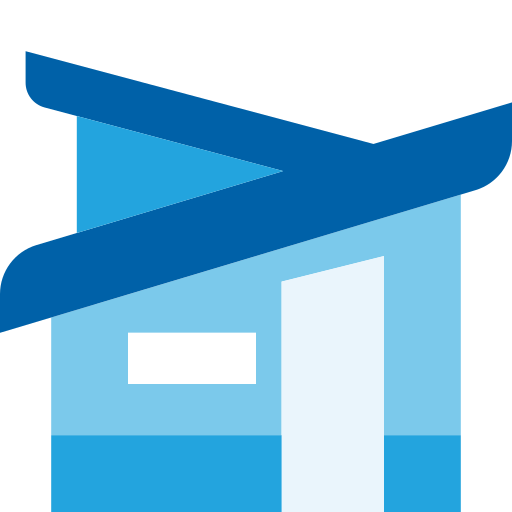 Modern house Generic Blue icon