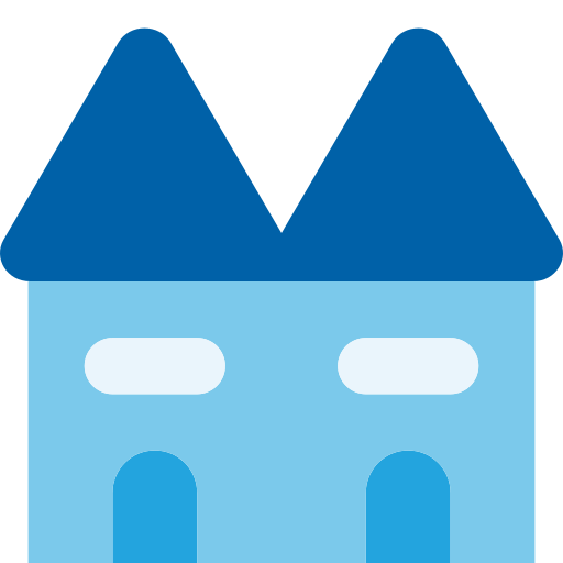 dom z tarasem Generic Blue ikona